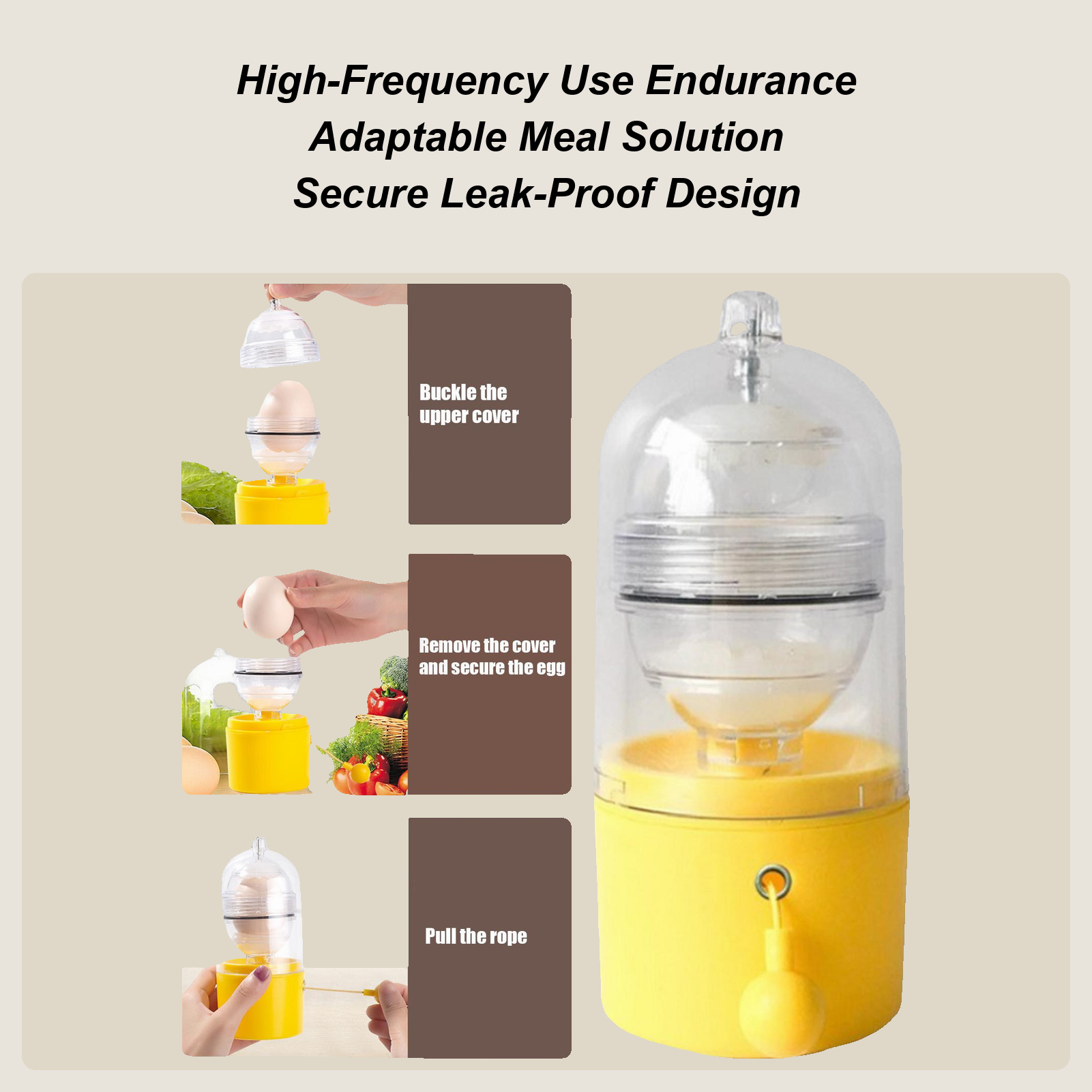Meal Prep Eggs - Egg Yolk Mixer Spinner Hand Powered