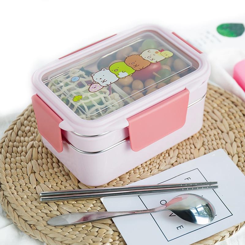 Meal Prep Lunch - With Random Pattern Cartoon Lunch Box