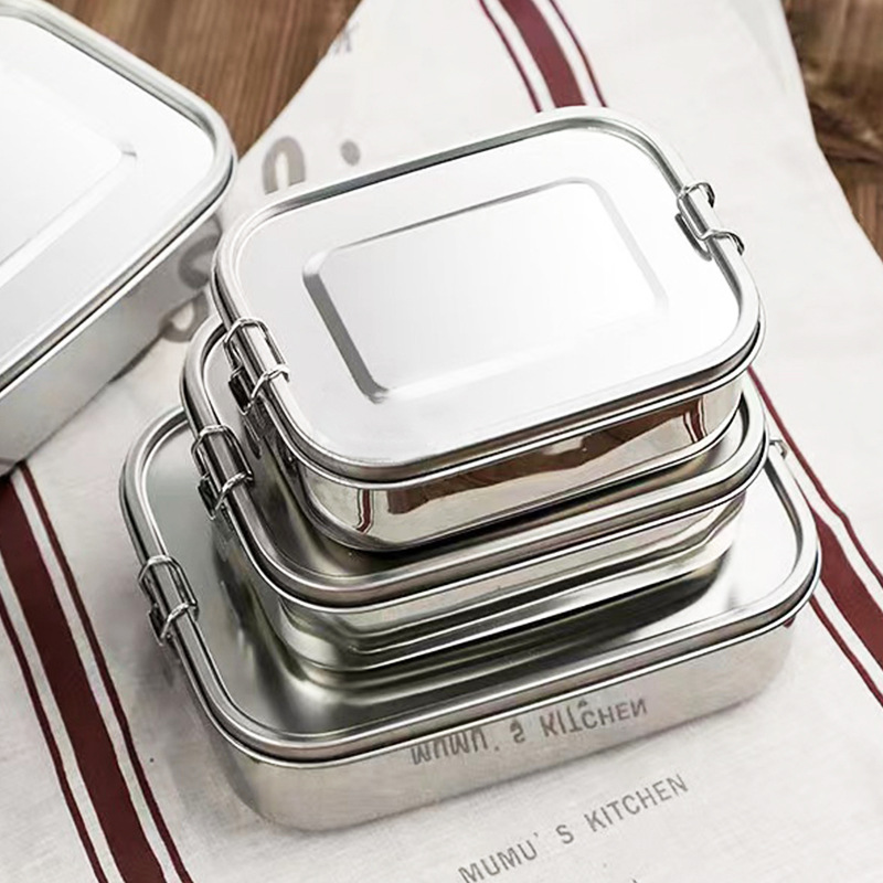 Meal Prep Lunch - 304 Stainless Steel Square Lunch Box