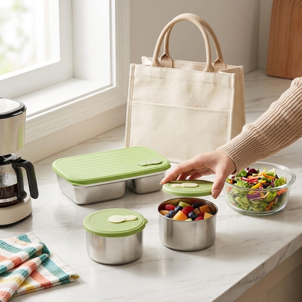 Meal Prep Lunch - Microwave Safe 304 Stainless Steel Bento