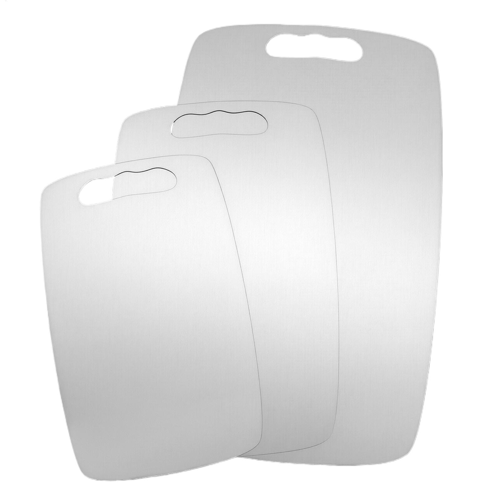 Meal Prep With Chicken - Metal Cutting Board Double Sided Stainless