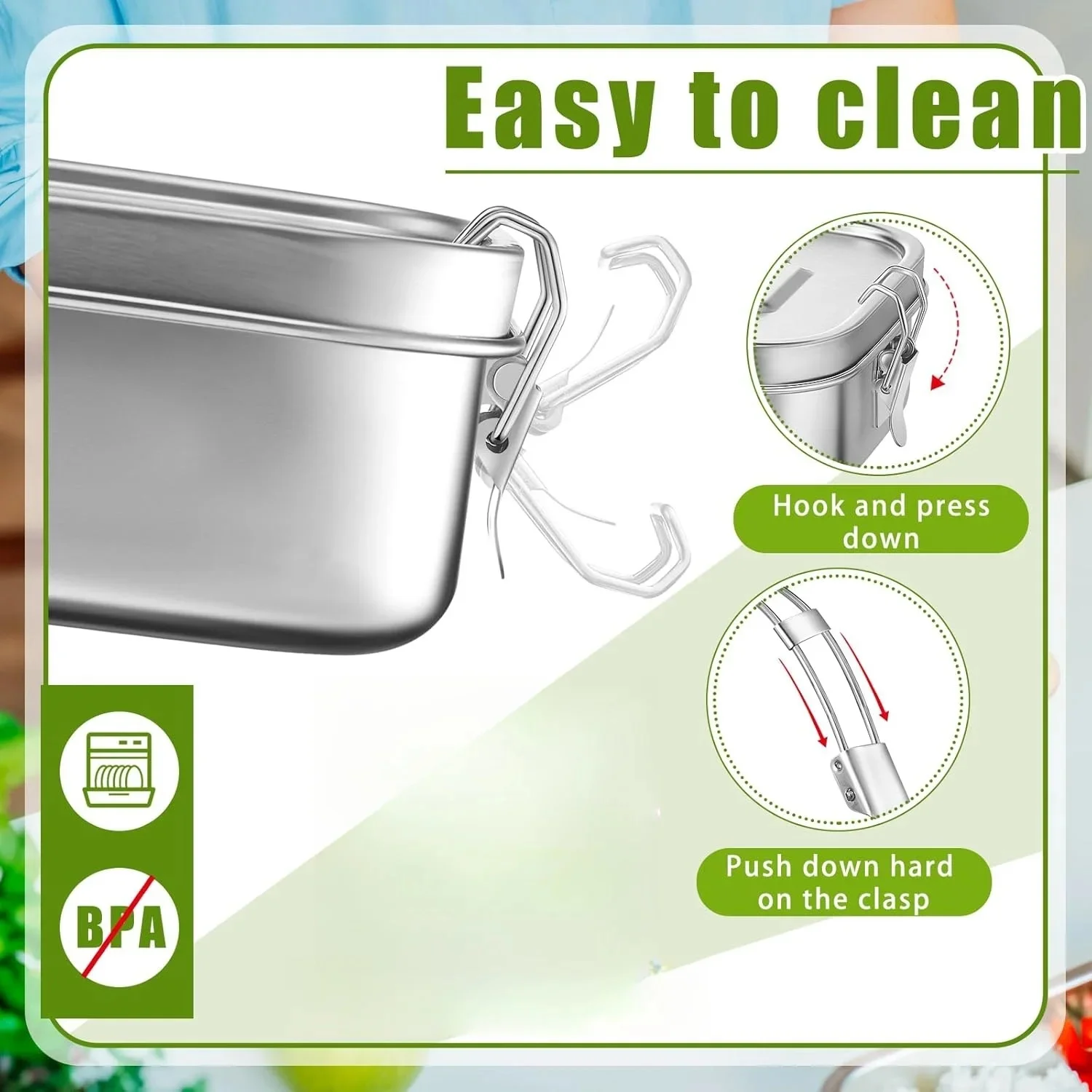 Stainless Steel Lunch Box for  - Meal Prep Lunch reseña y precio