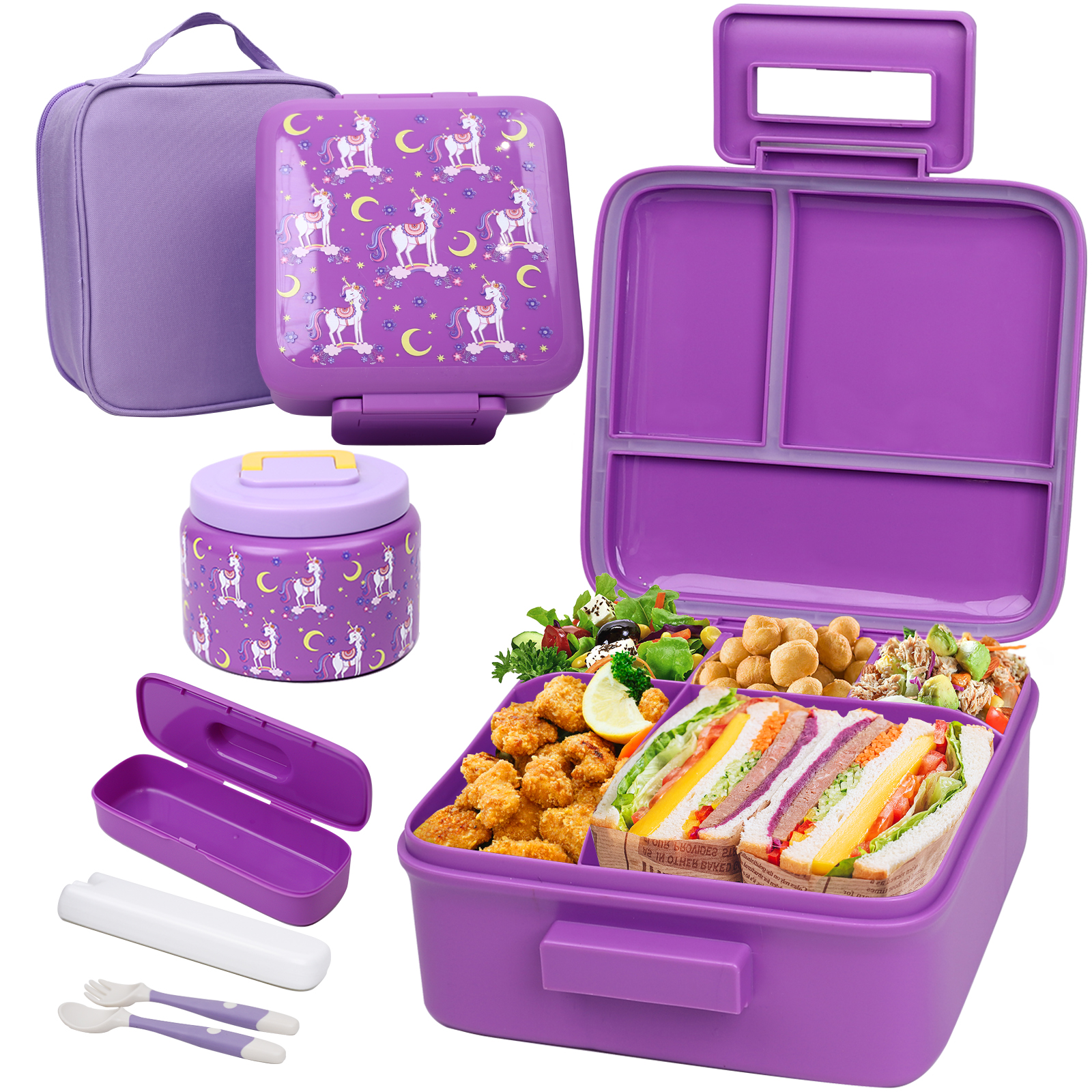 Bento Lunch Box for Kids With  - Meal Prep Lunch reseña y precio