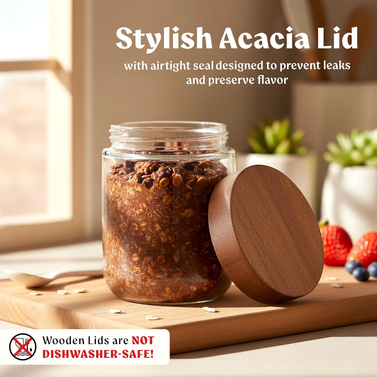 Overnight Oats Containers with - Meal Prep Glass Containers With Lids reseña y precio