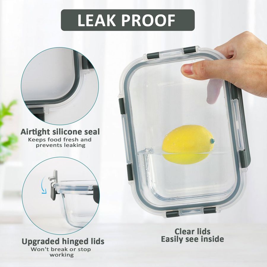 ozGlass Meal Prep Containers,G - Meal Prep Glass Containers With Lids reseña y precio