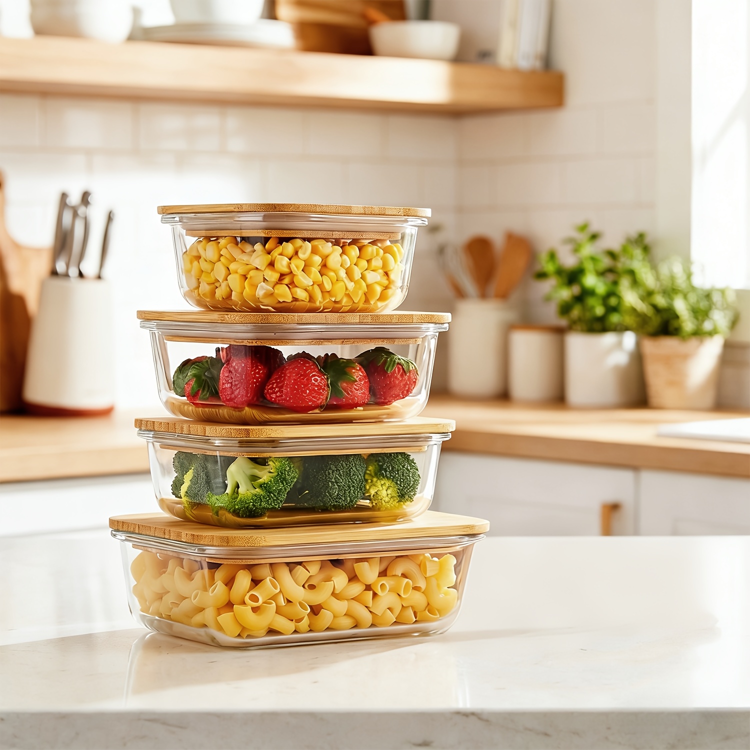 8pcs(4pcs Containers And 4pcs  - Meal Prep Lunch reseña y precio