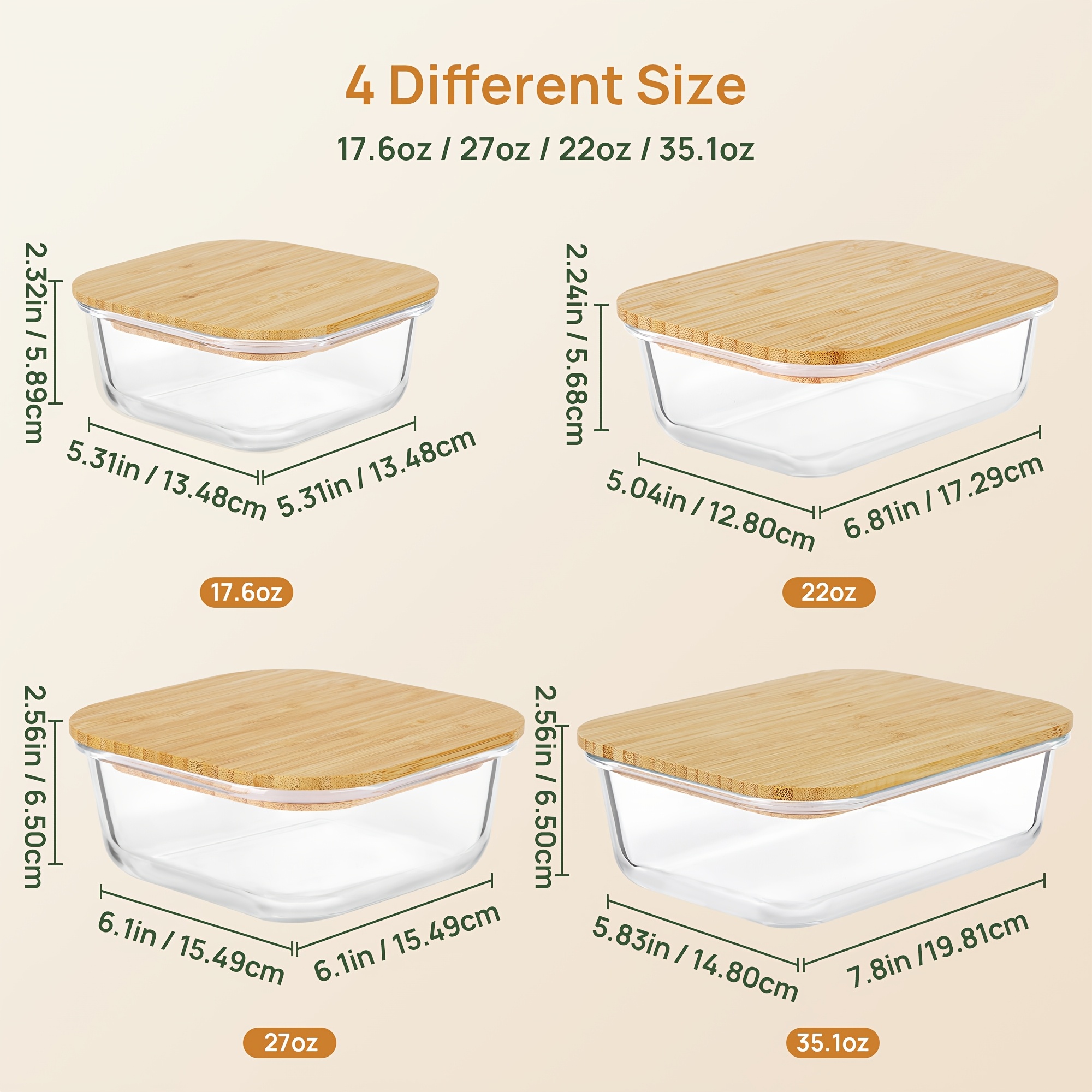 8pcs(4pcs Containers And 4pcs  - Meal Prep Lunch reseña y precio
