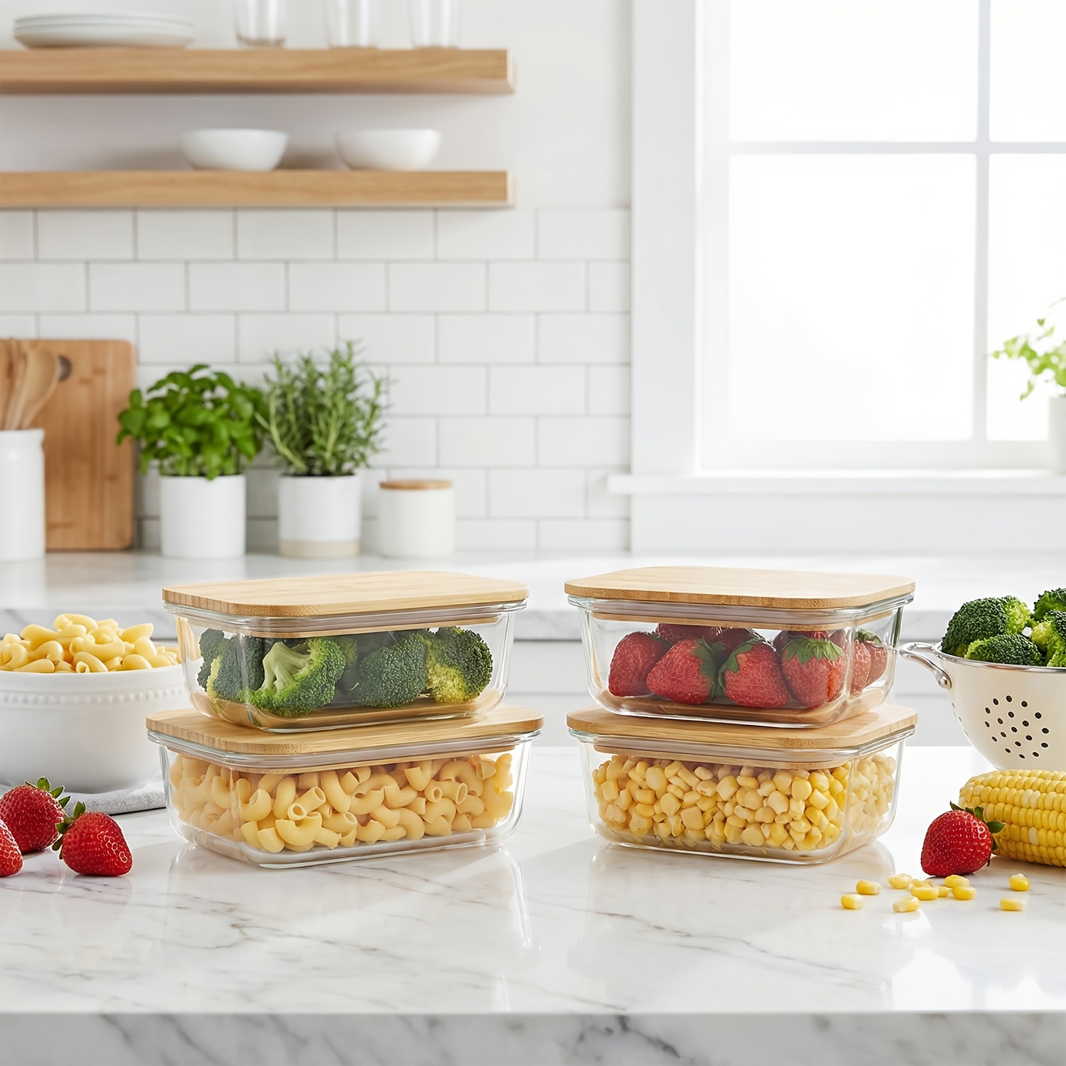 8pcs(4pcs Containers And 4pcs  - Meal Prep Lunch reseña y precio