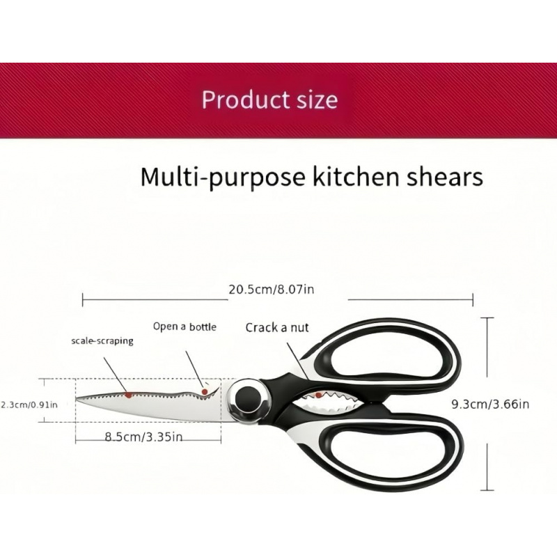 Stainless Steel Kitchen Shears - Meal Prep With Chicken reseña y precio