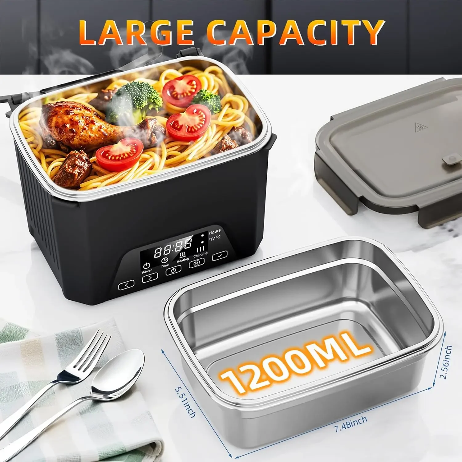 Cordless Electric Lunch Box, 1 - Meal Prep Lunch reseña y precio