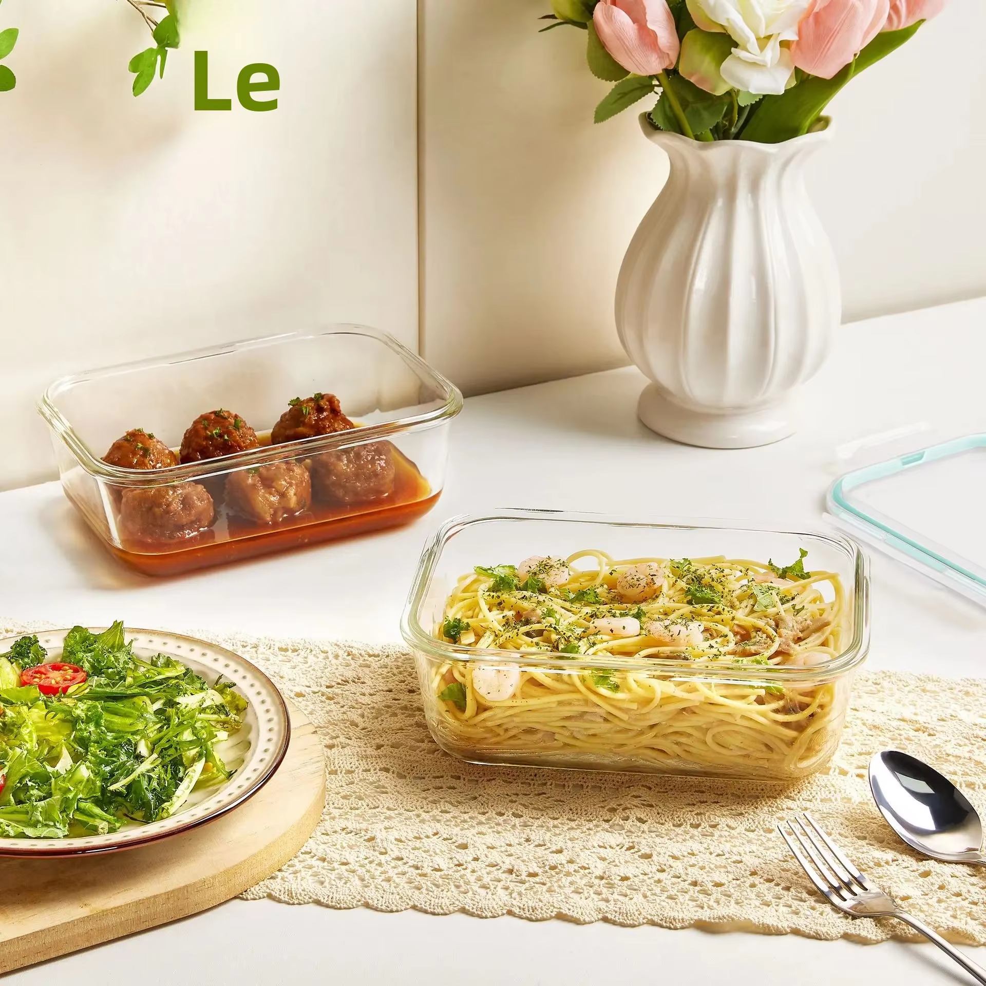 Glass Lunch Box Food Storage C - Meal Prep For A Day reseña y precio