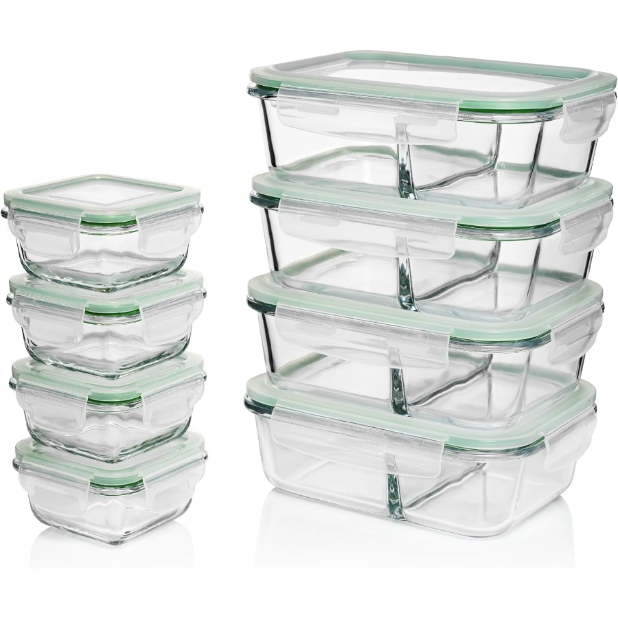 Glass Meal Prep Containers wit - Meal Prep Glass Containers With Lids reseña y precio
