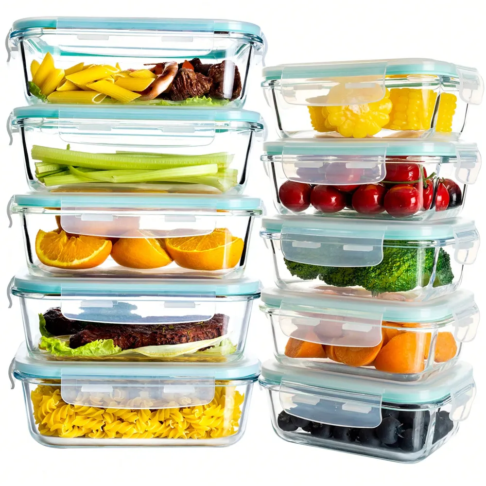 Pieces Glass Meal Prep Contain - Meal Prep Lunch reseña y precio