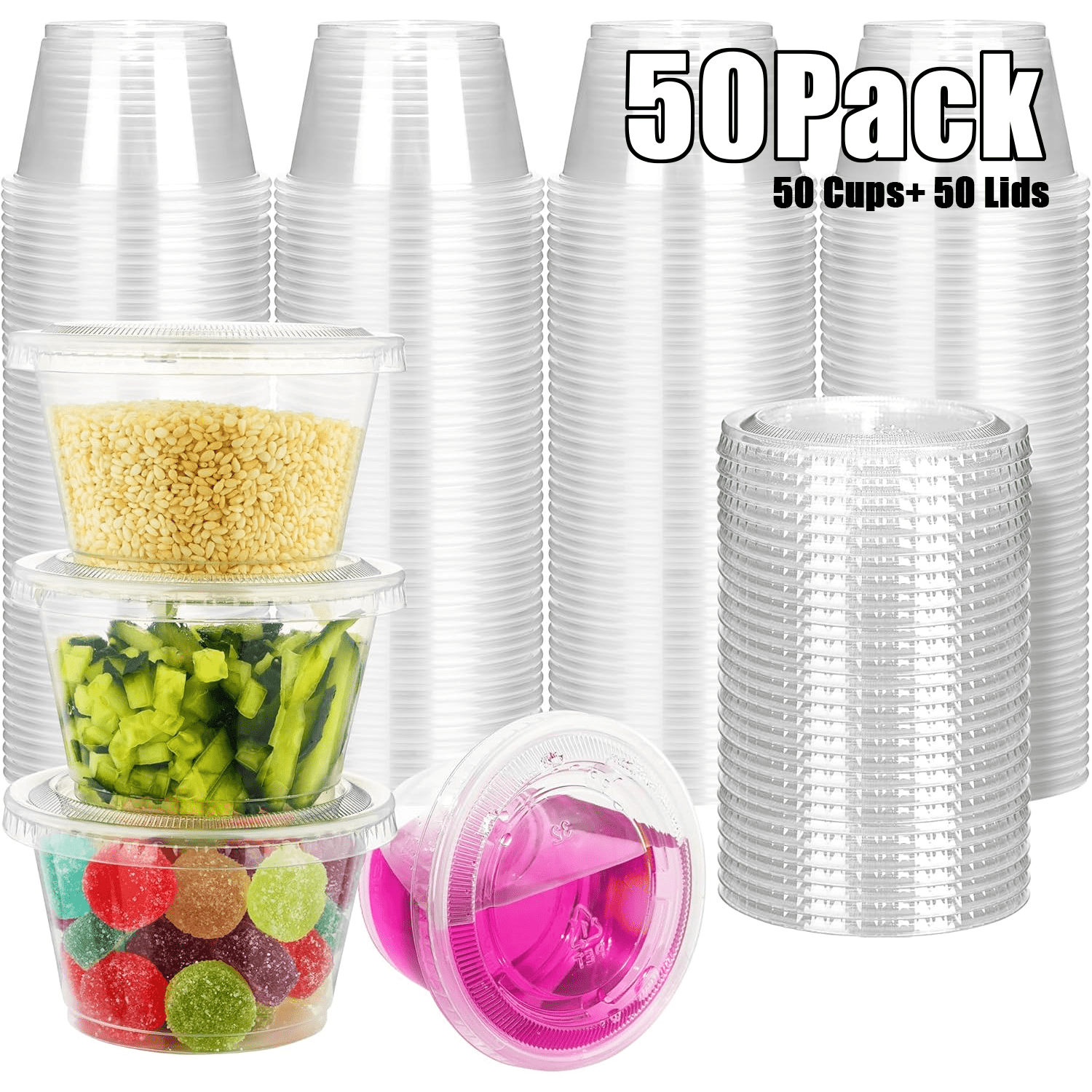 50 Pack - 6 oz Jello Shot Cups - Meal Prep For A Day reseña y precio