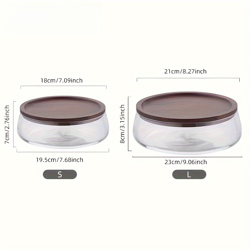 Set of 2 Glass Canisters with  - Meal Prep Glass Containers With Lids reseña y precio