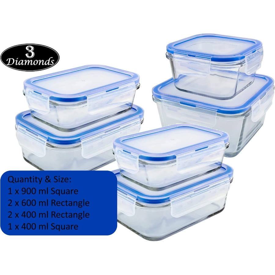 Glass Containers BPA-Free Lock - Meal Prep Glass Containers With Lids reseña y precio