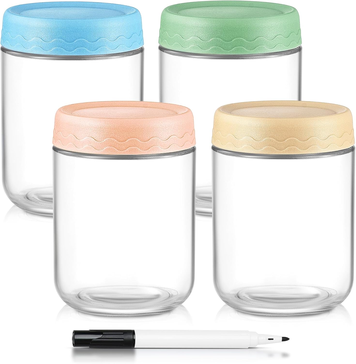 16 Oz Overnight Oats Container - Meal Prep Glass Containers With Lids reseña y precio
