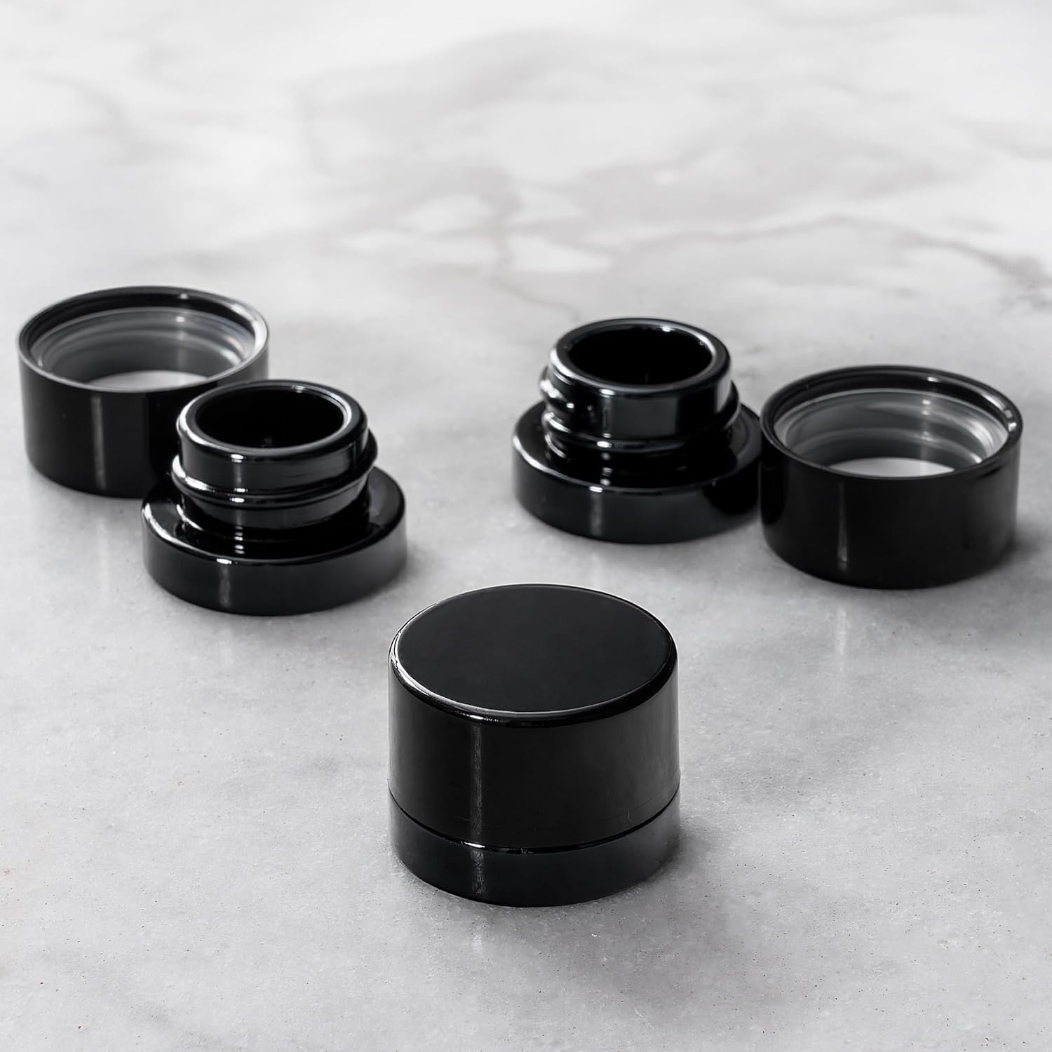 5ml Thick Black Glass Jars wit - Meal Prep Glass Containers With Lids reseña y precio