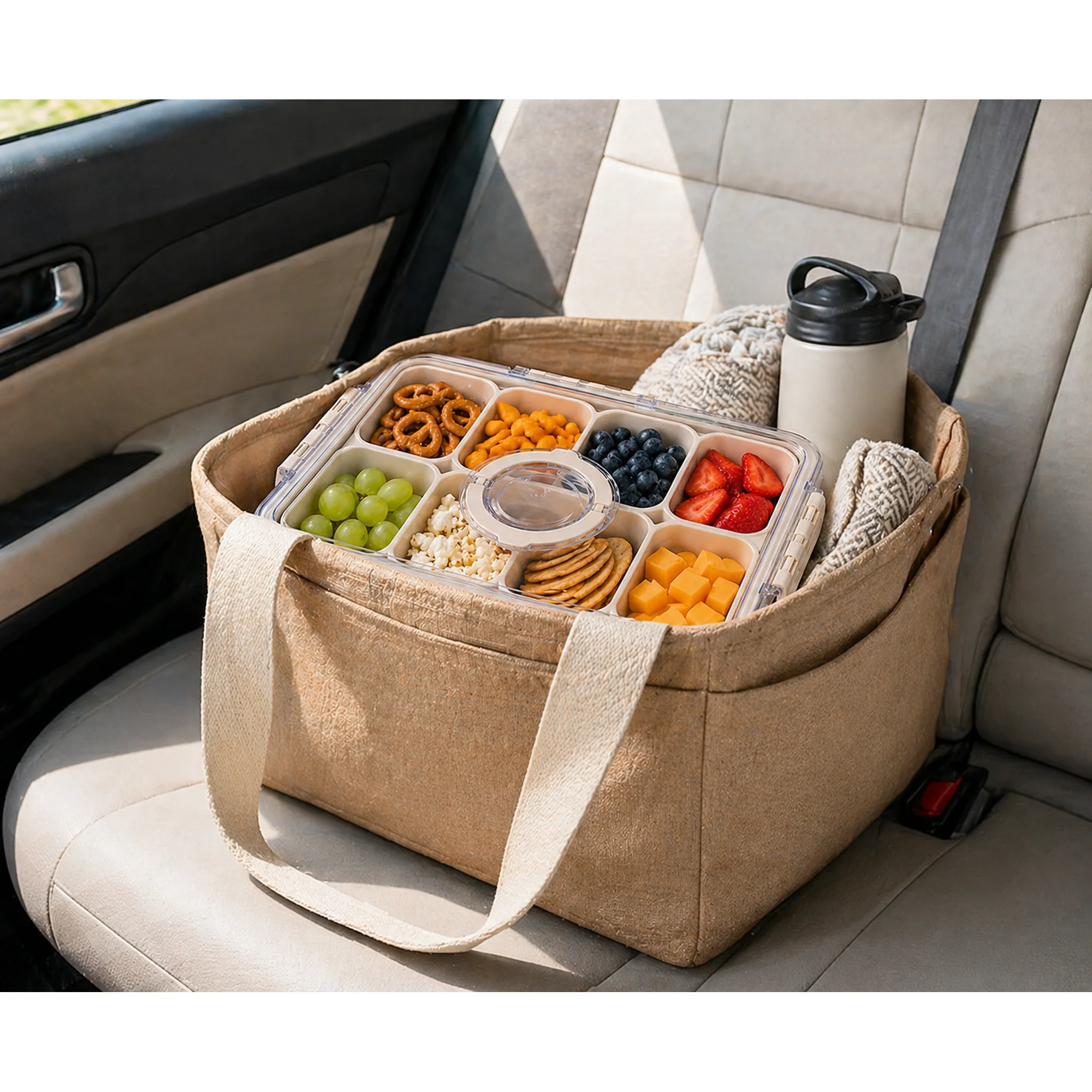 8-Compartment Snack Box Food S - Meal Prep Lunch reseña y precio