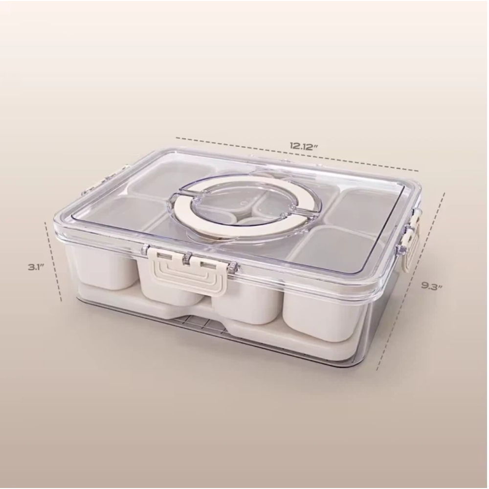 8-Compartment Snack Box Food S - Meal Prep Lunch reseña y precio