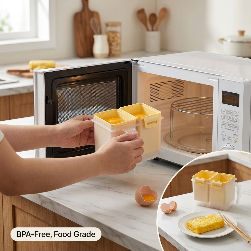 Food Grade PP Microwave Egg Mo - Meal Prep Eggs reseña y precio