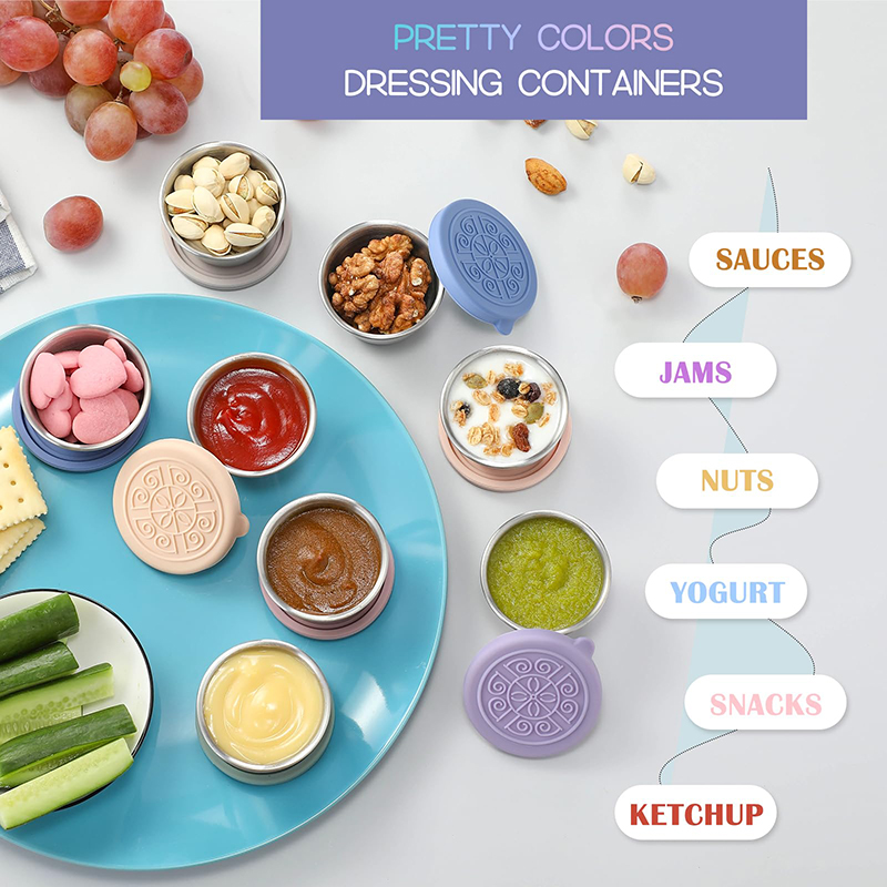 6 Mini Salad Dressing Containe - Meal Prep Lunch reseña y precio