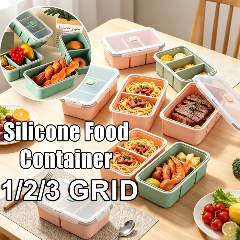 Reusable Large Divided Silicon - Meal Prep Lunch reseña y precio