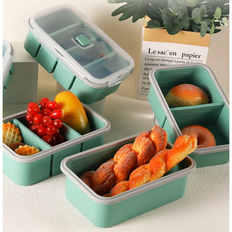 Reusable Large Divided Silicon - Meal Prep Lunch reseña y precio