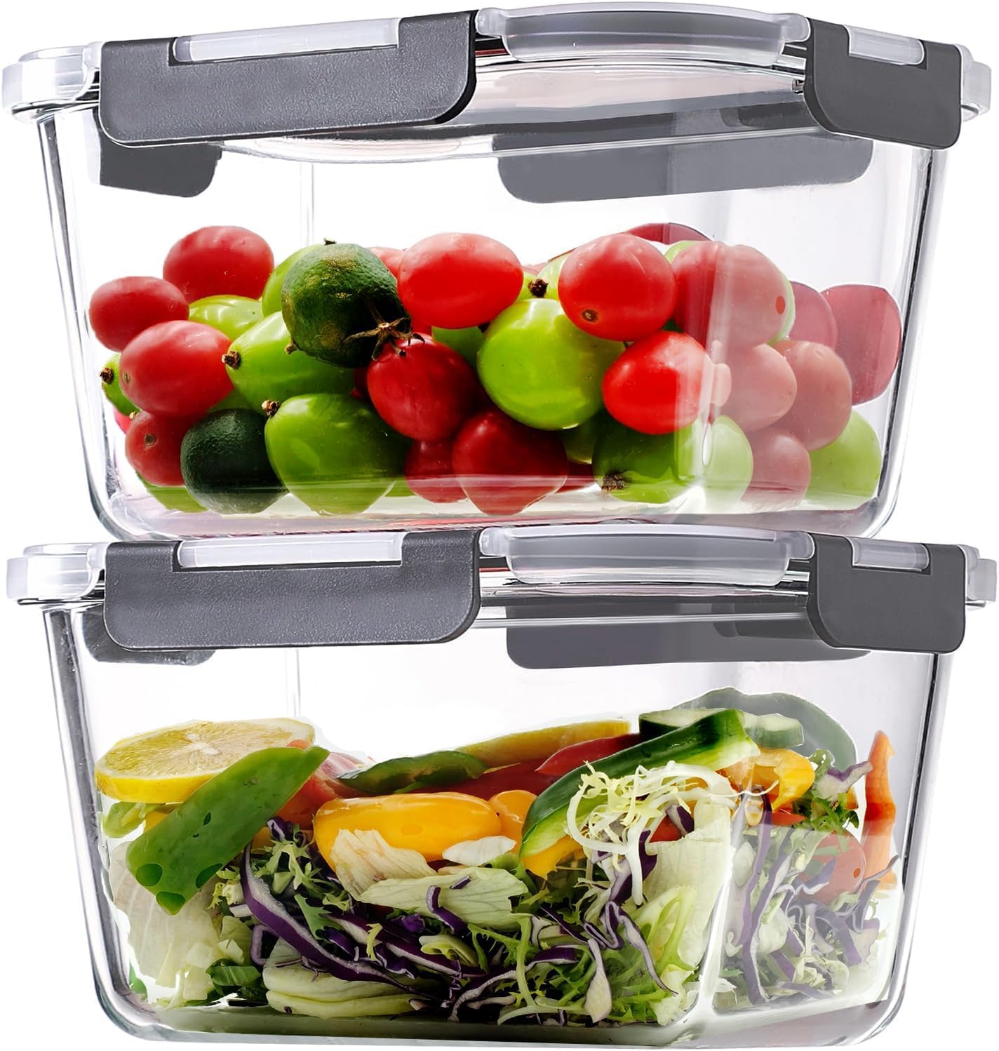 Large Glass Storage Containers - Meal Prep With Chicken reseña y precio